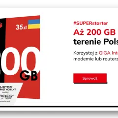 Internet na kartę bez umowy: 200 GB za 35 zł. Najszybszy internet mobilny w Polsce, idealny do modemu lub routera.