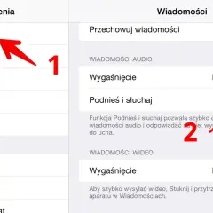Ustawienia Wiadomości: włącz funkcję "Podnieś i słuchaj", aby szybko odsłuchać pocztę głosową.