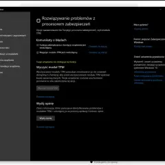 Ustawienia Zabezpieczeń Windows: rozwiązywanie problemów z procesorem zabezpieczeń, czyli modułem TPM. Komunikaty o błędach i opcje czyszczenia modułu TPM.