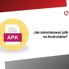 Ikona pliku z napisem APK w żółtym okręgu obok pytania "Jak zainstalować plik APK na Androidzie?".