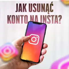 Chcesz wiedzieć, jak usunąć konto na Insta? Na zdjęciu dłoń trzyma smartfon z ikoną Instagrama, a w tle widać kolejne logotypy aplikacji.