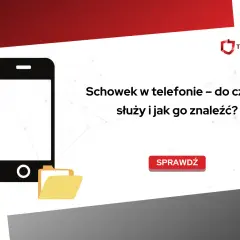 Dowiedz się, gdzie jest schowek w telefonie, do czego służy i jak go znaleźć. Ikona telefonu i folderu.