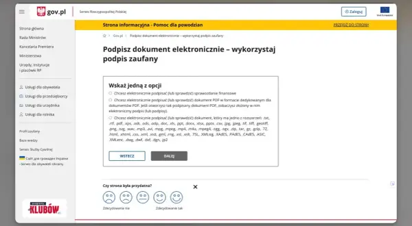 Jak podpisać dokument profilem zaufanym? Strona gov.pl wyjaśnia, jak elektronicznie podpisać dokumenty PDF i inne formaty.