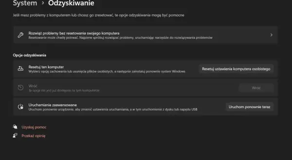 Jak przywrócić komputer do ustawień fabrycznych Windows 11 bez utraty danych